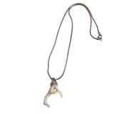 Italian Angel Skin Coral Pendant Silver Necklace