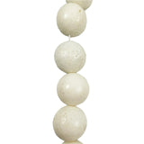 Large White Sponge Coral 20mm Round Beads