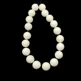 Large White Sponge Coral 20mm Round Beads