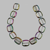 Rainbow Window Pane Glass Beads