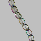 Rainbow Window Pane Glass Beads