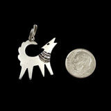 Navajo Sterling Silver Coyote Pendant