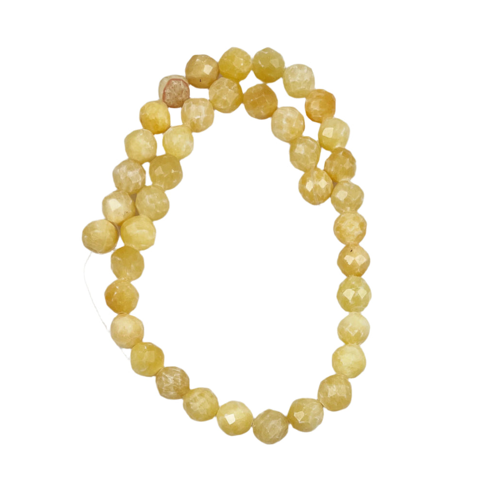 Faceted Honey Yellow Calcite Beads 10mm