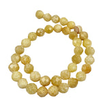 Faceted Honey Yellow Calcite Beads 10mm