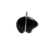 Zuni Black Jade & Sterling Silver Bear Fetish