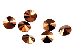 Swarovski Bronze 1122 Rivolis(2)-Gold Foil Back Austrian