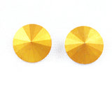 Back of Swarovski Peridot 1122 Rivolis 18mm - Gold Foil