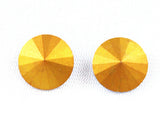 Back Gold Foil Swarovski Emerald 1122 Rivolis