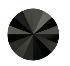 2 Swarovski Jet Black 1122 Rivolis 18mm - UnFoiled Back Austrian