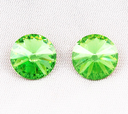 Swarovski Peridot 1122 Rivolis 18mm - Gold Foil