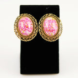 1928 Pink Clip On Earrings