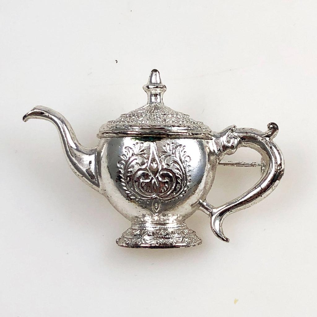 1928 Silver Teapot Pin