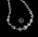 Swarovski Model 34 White Givre Graduated strands Rare Crystal Beads