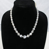 Swarovski Model 34 White Givre Graduated strands Rare Crystal Beads