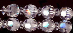 Swarovski Model 36 White Givre 10mm strands Rare Crystal Beads