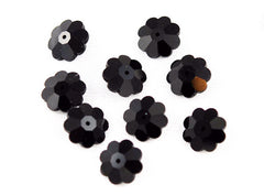 Swarovski 3700 Jet Margaritas Black Austrian 12 Sew Ons 10mm