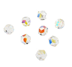 Swarovski 371/5007 Crystal AB Austrian Beads Discontinued 6 Vintage