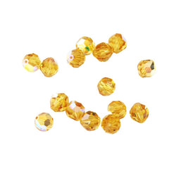 Swarovski 39 5300 Light Topaz AB 8mm Austrian Beads (12) Vintage