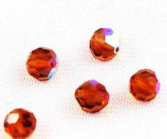 Vintage Swarovski 39 Madeira Topaz AB Austrian Beads (12)