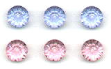 Swarovski Light Rose and Light Sapphire Article 42 8mm Crystal Beads