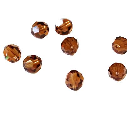 Swarovski 8mm Smoked Topaz Crystal Beads 5000