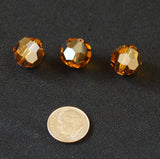 Swarovski Topaz Satin Large 14mm Crystal Beads 5000 Rare