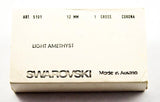 Box of Swarovski crystals Art. 349/5101 12mm Light Amethyst Beads