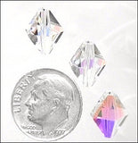 Swarovski 5121 Crystal AB Austrian Discontinued (6)  8.5 x 6.5mm