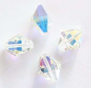 Swarovski 5121 Crystal AB Austrian Discontinued (6)  8.5 x 6.5mm