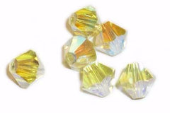 Swarovski 5301 Jonquil AB Beads Crystals 6 Vintage