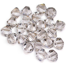Swarovski 5301 Silver Shade Crystal Beads 6mm (6)