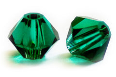 Swarovski 5301 Emerald Beads 12 Vintage