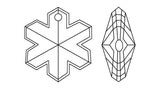 Swarovski 6707 crystal snowflakes