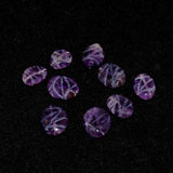 Carved amethyst beads oval