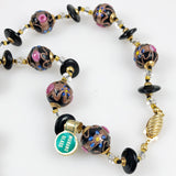 Black Murano Necklace wedding beads