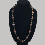 Murano Black Wedding Cake Beads Necklace