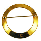Gold Circle Pin Brooch Bond Boyd Vintage