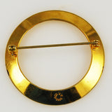 Bond Boyd Gold Circle Pin Brooch Vintage