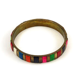 Colorful Brass Bangle Bracelet