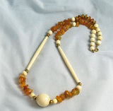 Bone & Agate Necklace Ethnic Boho