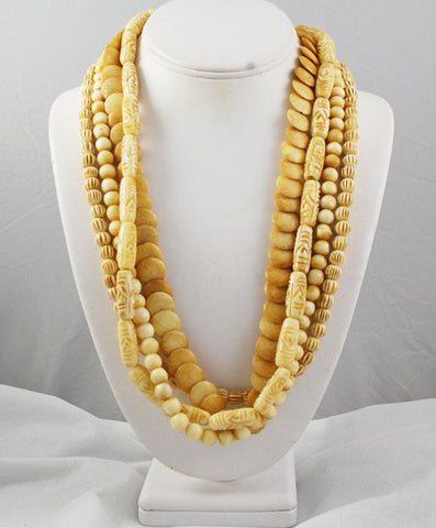 Vintage bone necklace sales