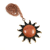 Copper Sun Onyx Pendant Necklace MexicoCopper Sun Onyx Pendant Necklace Mexico