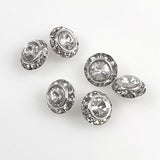 Swarovski crystal buttons silver shank