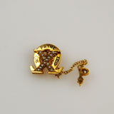 Chi Omega 10k Gold Pearl Pin