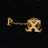 Chi Omega 10k Gold Pearl Pin