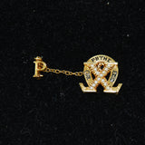 Chi Omega Sorority 10k Gold Pearl Pin