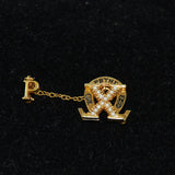 Chi Omega Sorority 10k Gold Pearl Pin