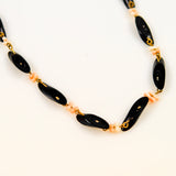 Black and Angel Skin Coral Necklace