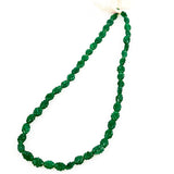 Green Emerald Gemstone Carved Floral Beads