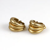 Vintage Erwin Pearl Designer Hoop Earrings